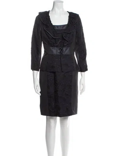 Pre-owned Carolina Herrera Dress Set In Gray