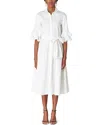 CAROLINA HERRERA CAROLINA HERRERA ELBOW SLEEVE MIDI SHIRTDRESS