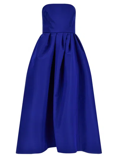 Carolina Herrera Silk Dress Dresses Blue