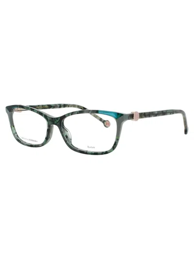 Carolina Herrera Elegant Women's Mini Acetate Eyeglasses In Green