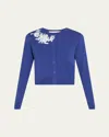 Carolina Herrera Embroidered Silk And Cotton Cardigan