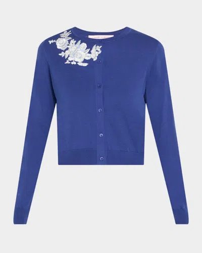 CAROLINA HERRERA EMB LS CN CARDIGAN