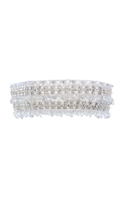Carolina Herrera Embellished Bandeau Top In Ivory