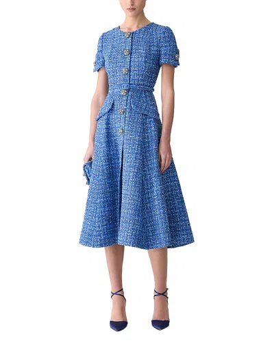 CAROLINA HERRERA EMBELLISHED BUTTON DRESS