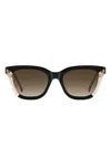 Carolina Herrera Embellished Cat-eye Sunglasses In Brown