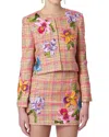 Carolina Herrera Embroidered Floral Check Jacket