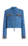 Carolina Herrera Embellished Jacket In Blue