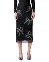 Carolina Herrera Bow Embellished Tulle Midi Skirt