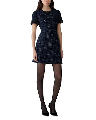 Carolina Herrera Embellished Mini Dress In Blue