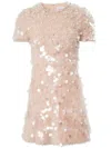 Carolina Herrera Sequin And Beaded Embellished Mini Dress In Neutrals