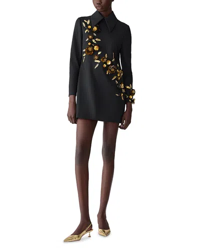 CAROLINA HERRERA EMBELLISHED SHIFT DRESS