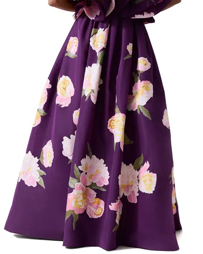 Carolina Herrera Embellished Silk Ball Skirt In Purple