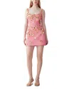 Carolina Herrera Embellished Silk Dress In Pink