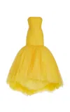 Carolina Herrera Embellished Tulle Mermaid Gown In Black
