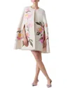 Carolina Herrera Embellished Wool & Cashmere-blend Cape In Neutral