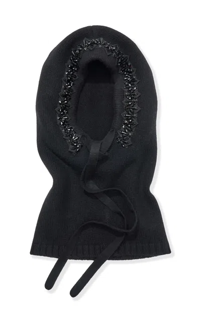 Carolina Herrera Emboidered Balaclava In Orange