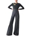 Carolina Herrera Embroidered Crewneck Sweater In Black