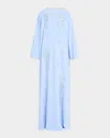 CAROLINA HERRERA EMBROIDERED MAXI CAFTAN DRESS