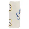 Carolina Herrera Embroidered Midi Skirt In Ecru Wool In White
