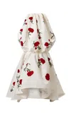 Carolina Herrera Embroidered Silk Faille Bubble Gown In White
