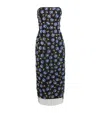 Carolina Herrera Embroidered Strapless Midi Dress