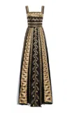 Carolina Herrera Embroidered Tulle A-line Gown In Multi