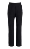 Carolina Herrera Emilie Cotton Straight-leg Pants In Black