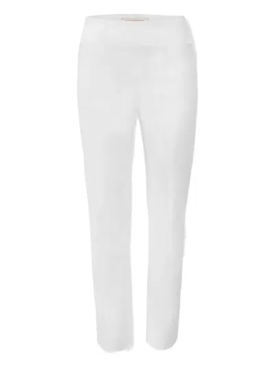Carolina Herrera Emilie Slim-leg Trousers In White