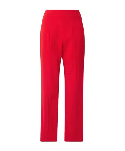 Carolina Herrera Emilie Wool-blend Skinny Pants In Red