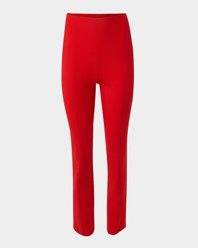Carolina Herrera Emille Slim-leg Ankle Pants In Red