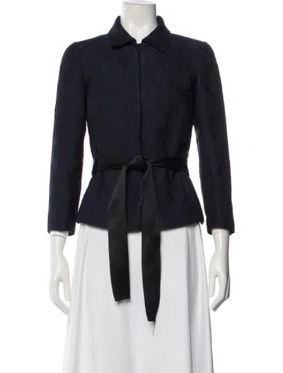 Pre-owned Carolina Herrera Evening Jacket In Blue
