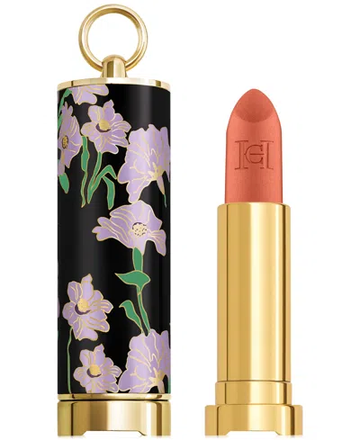 Carolina Herrera Fabulous Kiss Blur Matte Refillable Lipstick & Purple Dream Lipstick Cap In 740- Nude Cashmere