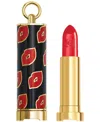 Carolina Herrera Fabulous Kiss Satin Refillable Lipstick & Kiss Of Luck Lipstick Cap In 310- Carolina Red