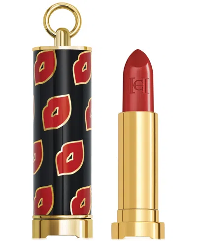 Carolina Herrera Fabulous Kiss Satin Refillable Lipstick & Kiss Of Luck Lipstick Cap In 342- Moka Craze
