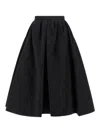 Carolina Herrera High-waisted A-line Textured Pleated Skirt In Black