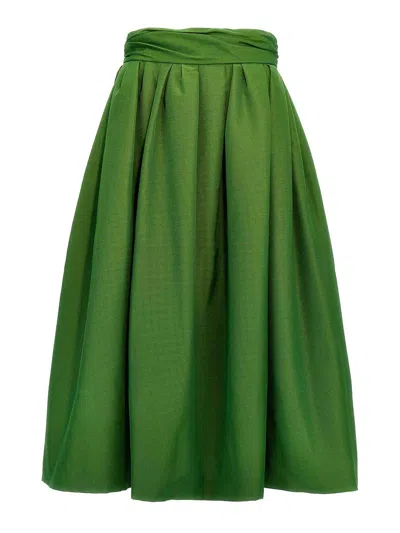 CAROLINA HERRERA FALDA SEMILARGA - VERDE