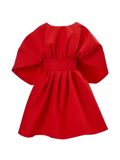 Carolina Herrera Fan Mini Dress In Red
