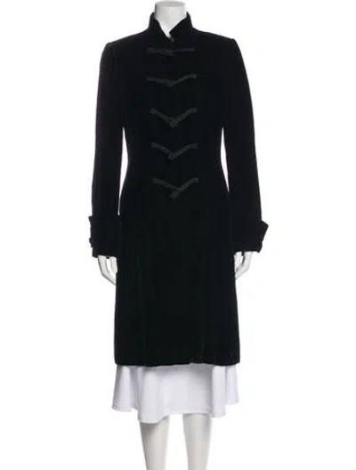 Pre-owned Carolina Herrera Faux Fur Coat In Black