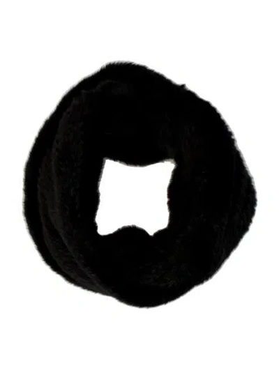 Pre-owned Carolina Herrera Faux Fur Scarf In Brown