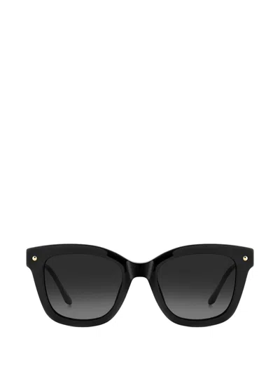 Carolina Herrera Faux-pearl-embellished Squared-frame Sunglasses In Blue