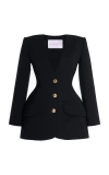 Carolina Herrera Fit And Flare Jacket In Black