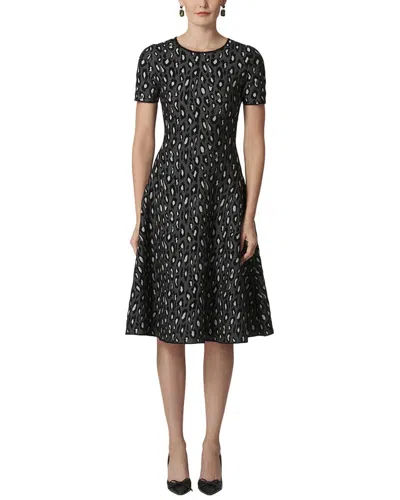 Carolina Herrera Flare Silk-blend Dress In Black