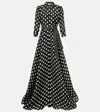 Carolina Herrera Polka Dot-pattern Maxi Dress In Black