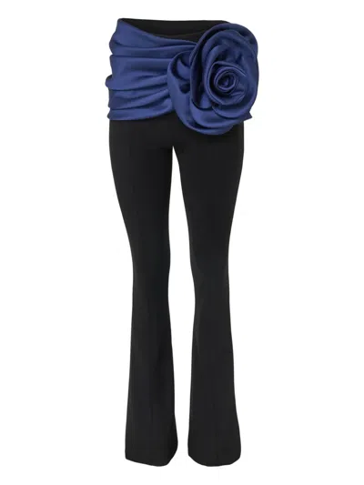 CAROLINA HERRERA FLORAL-APPLIQUÉ TROUSERS
