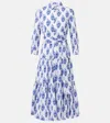 Carolina Herrera Floral Cotton-blend Shirt Dress