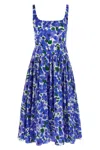 Carolina Herrera Floral Stretch-cotton Midi Dress