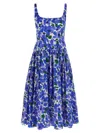 Carolina Herrera Floral Stretch-cotton Midi Dress