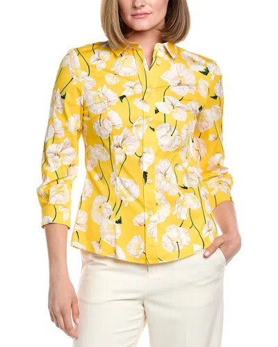 Carolina Herrera Floral Icon Blouse In Yellow