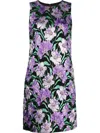Carolina Herrera Floral-jacquard A-line Mini Dress In Multicolour