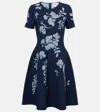 Carolina Herrera Floral Jacquard Midi Dress